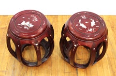 Chinese Garden Seats with Mother of Pearl Inlay