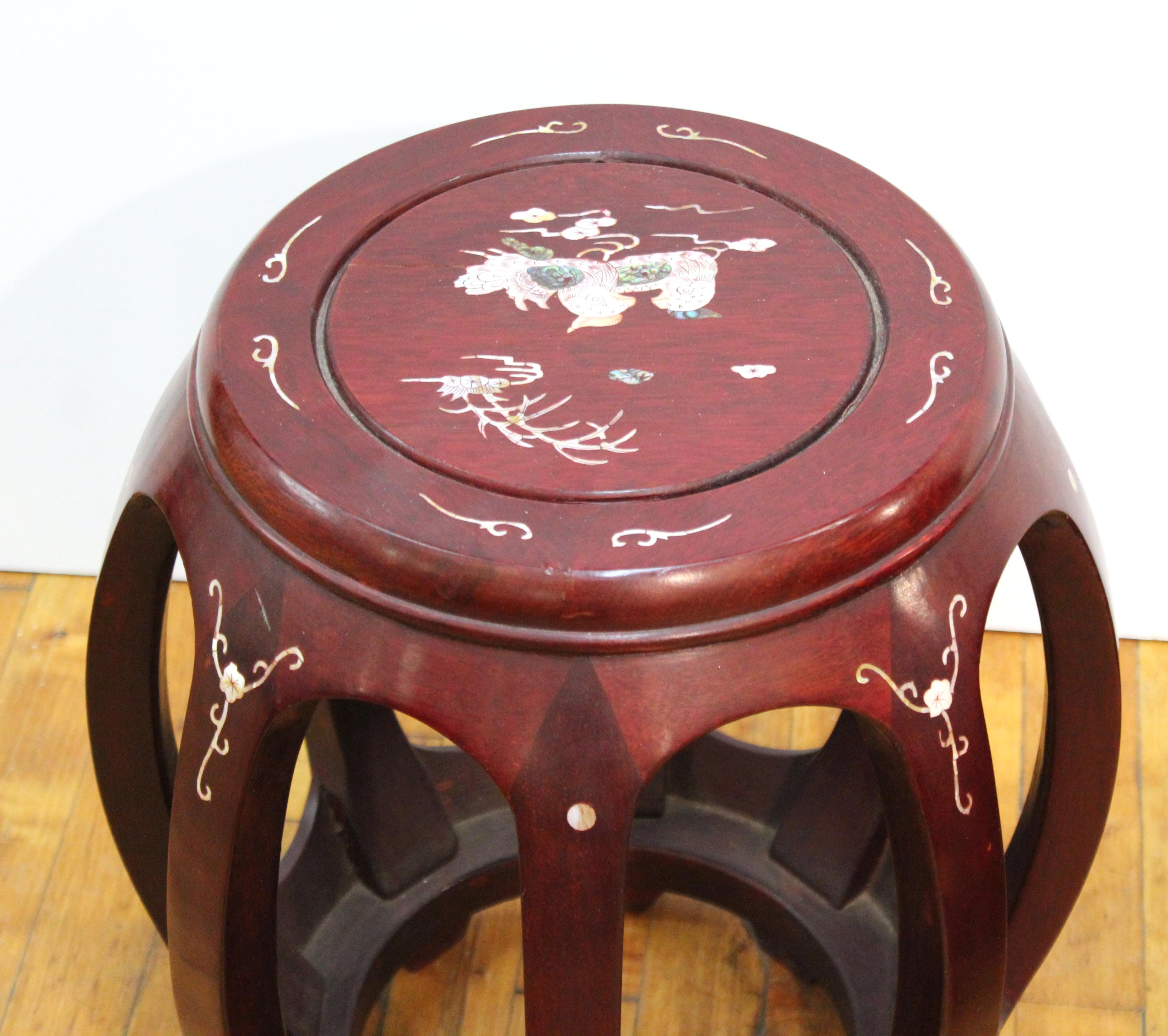 Chinese Garden Seats with Mother of Pearl Inlay 2