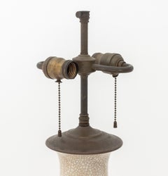 Chinese Ge Type Porcelain Vase Mounted as a Lamp