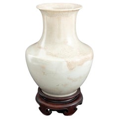 Chinese Ge Ware Type Porcelain Begonia Vase