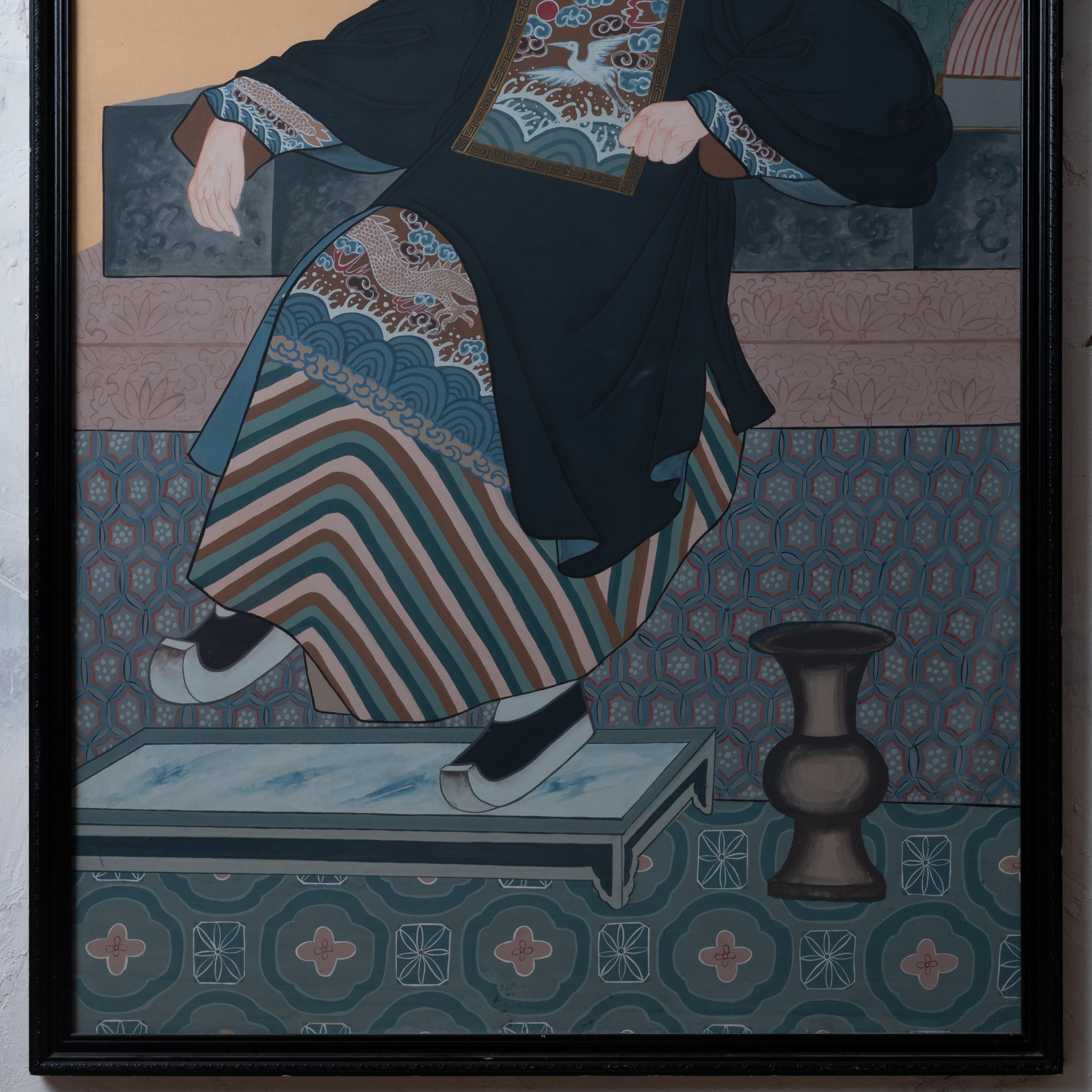 Retrato de caballero chino siglo XX en venta
