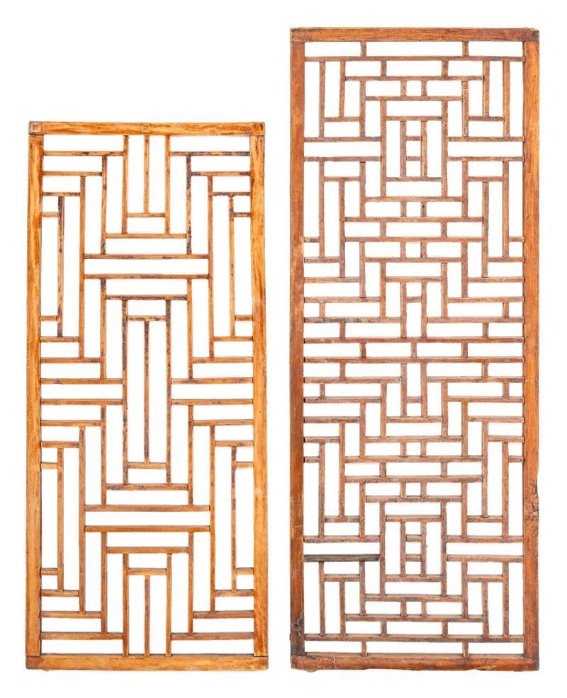 Paneles geométricos chinos de madera, 2 principios del siglo XX