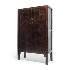 Chinese Gilt Black Lacquer Cabinet with Palace Scenery, c.1820