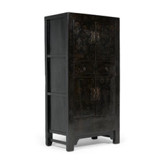 Chinese Gilt Black Lacquer Shanxi Cabinet, c. 1850