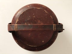 Chinese Gilt Burgundy Lacquer Carrying Box, c. 1900