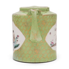 Chinese Gilt Green Glazed Teapot, c. 1900