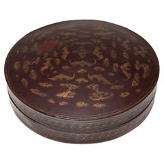 Chinese Gilt Lacquer Hat Box, c. 1900