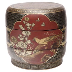 Caja apilable china de laca dorada, c. 1900