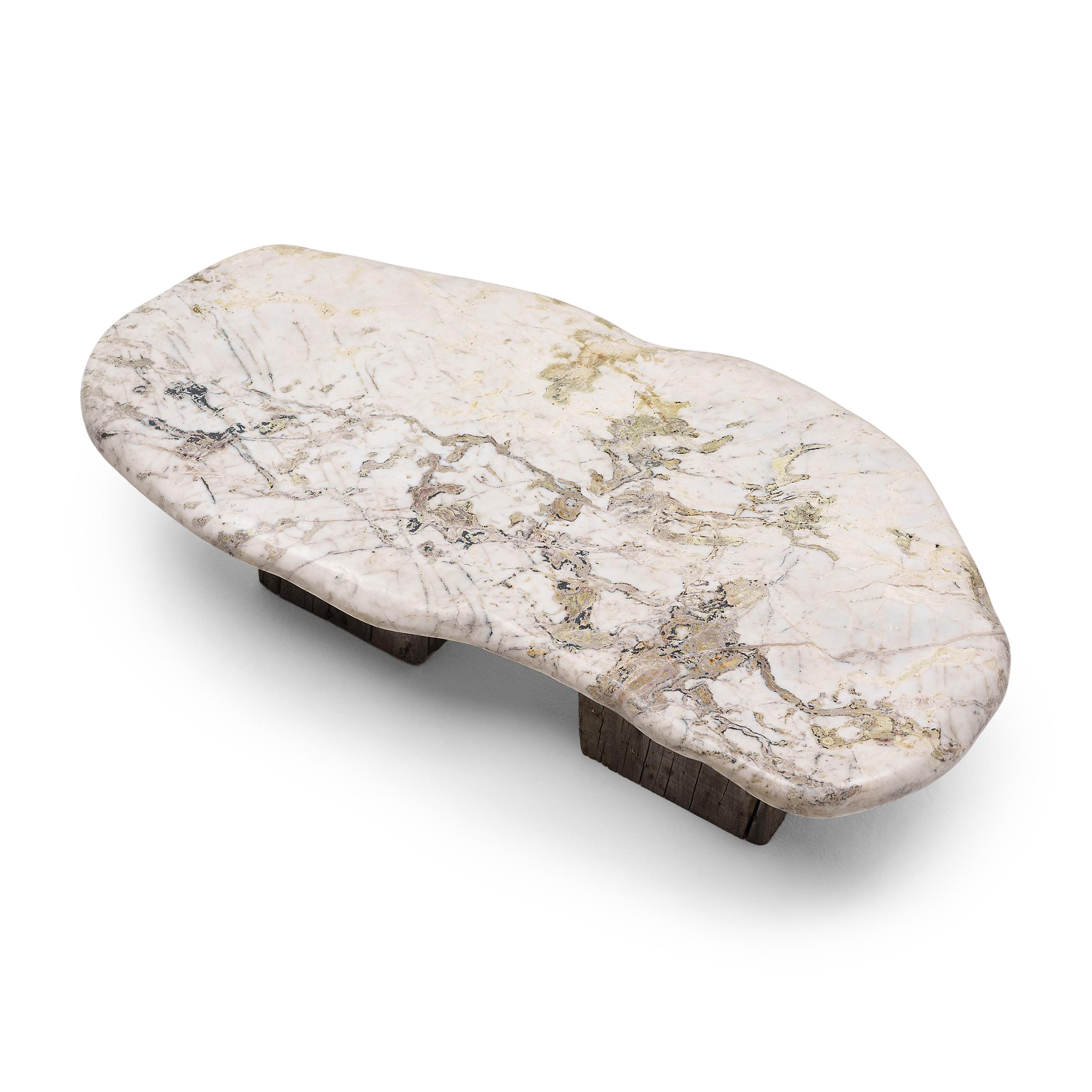 Chinese Glacial Meditation Stone Table In Good Condition For Sale In Chicago, IL