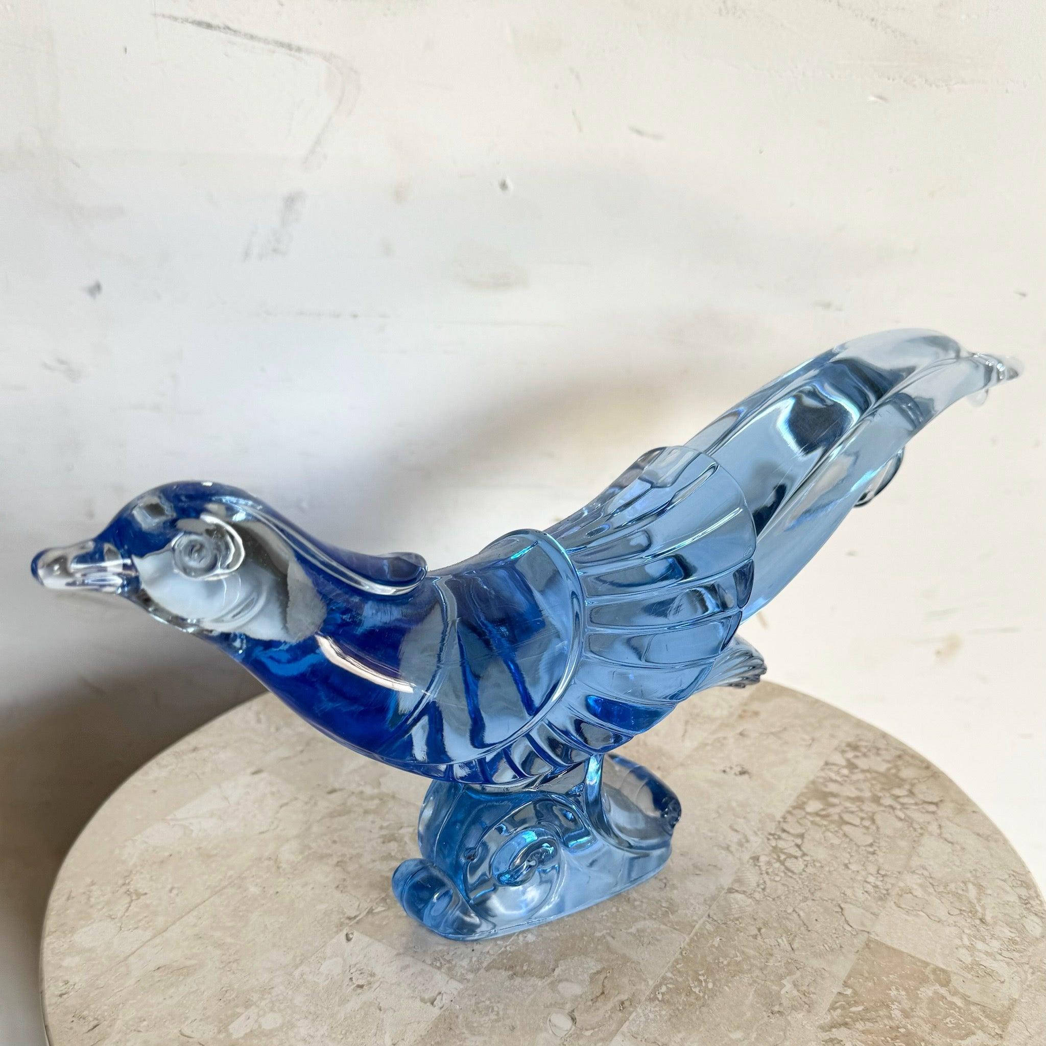 Scultura di uccello fagiano in vetro cinese in vendita 1