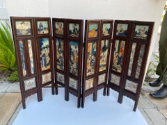 Chinese Glass Tile Folding Screen/Fireplace Front