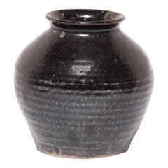 Antique Chinese Glazed Apothecary Wine Jar