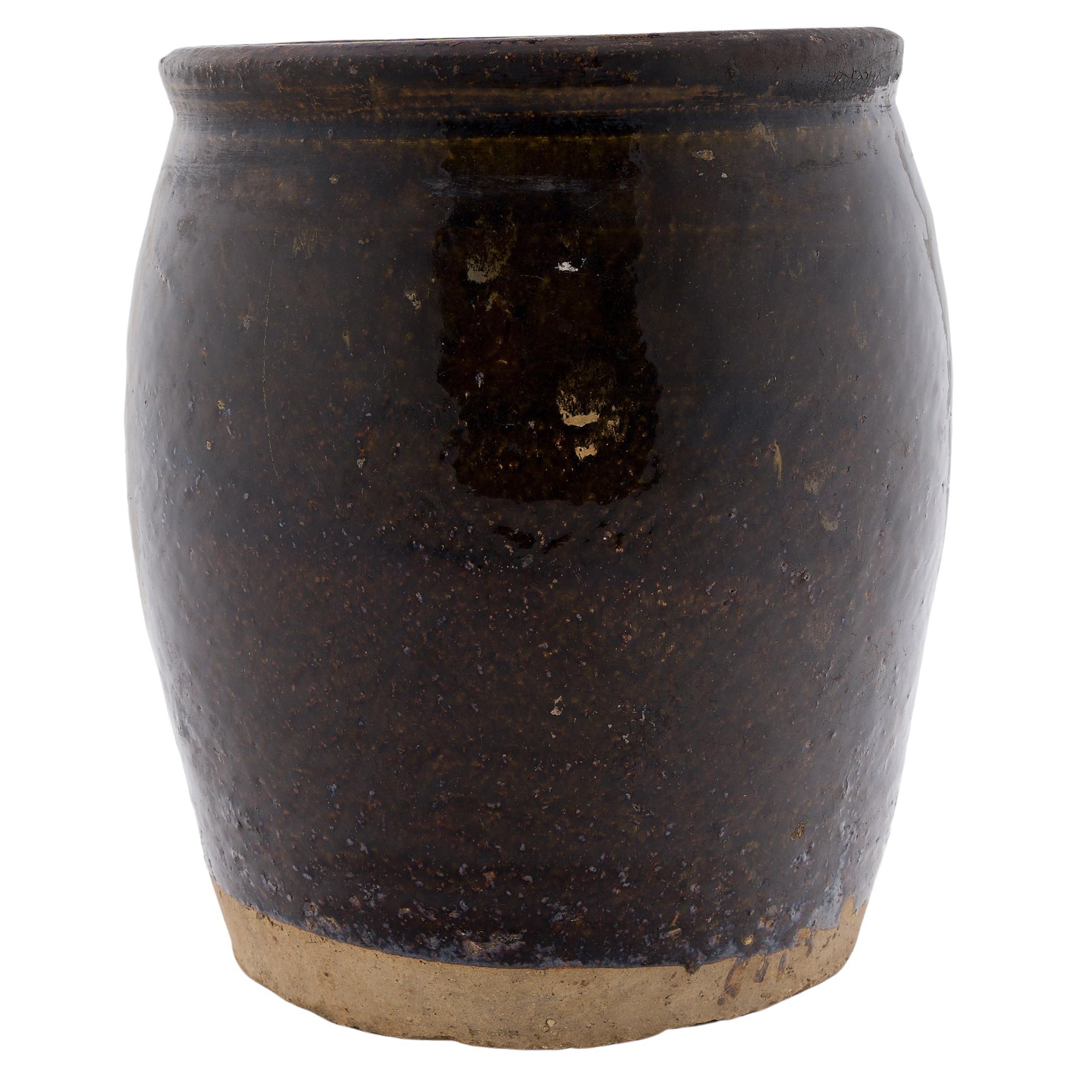 Chinese Glazed Kitchen Jar, c. 1900