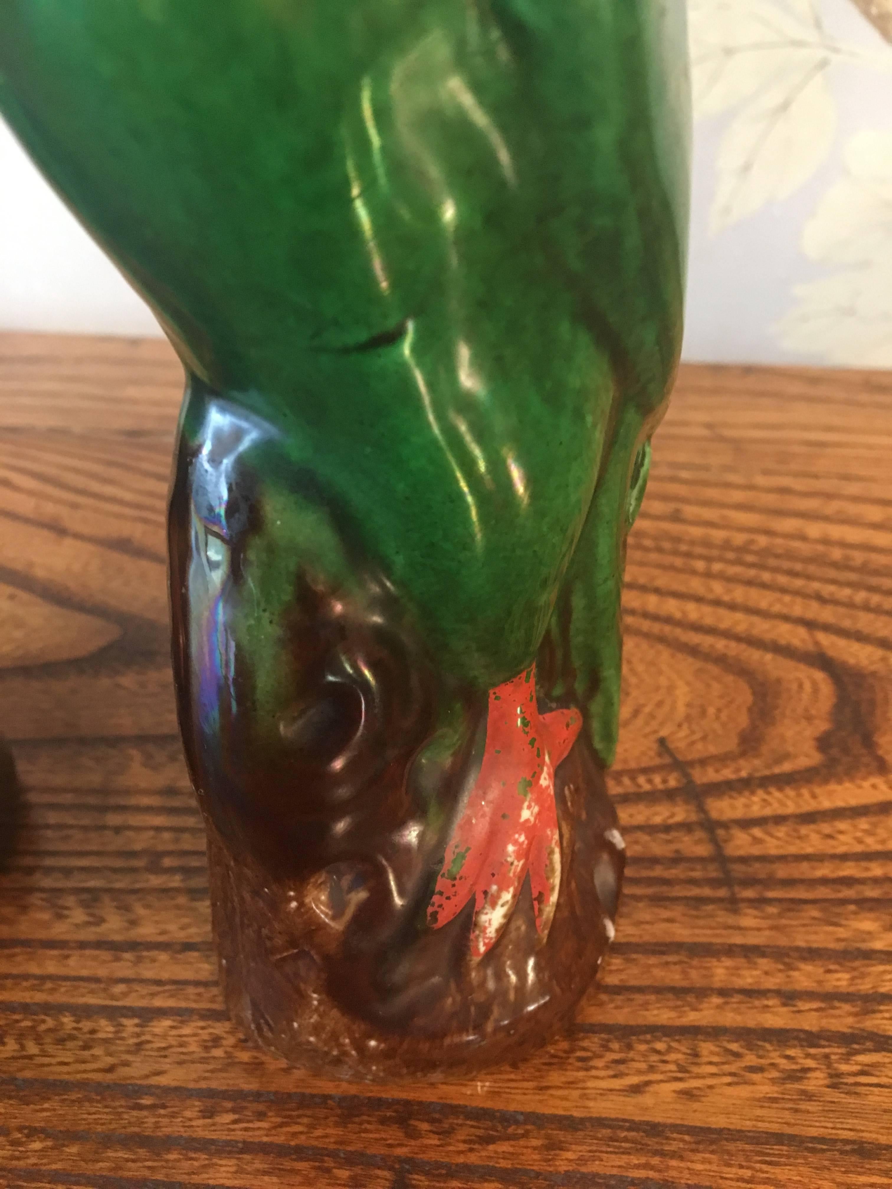 Glass Chinese Glazed Parrots For Sale