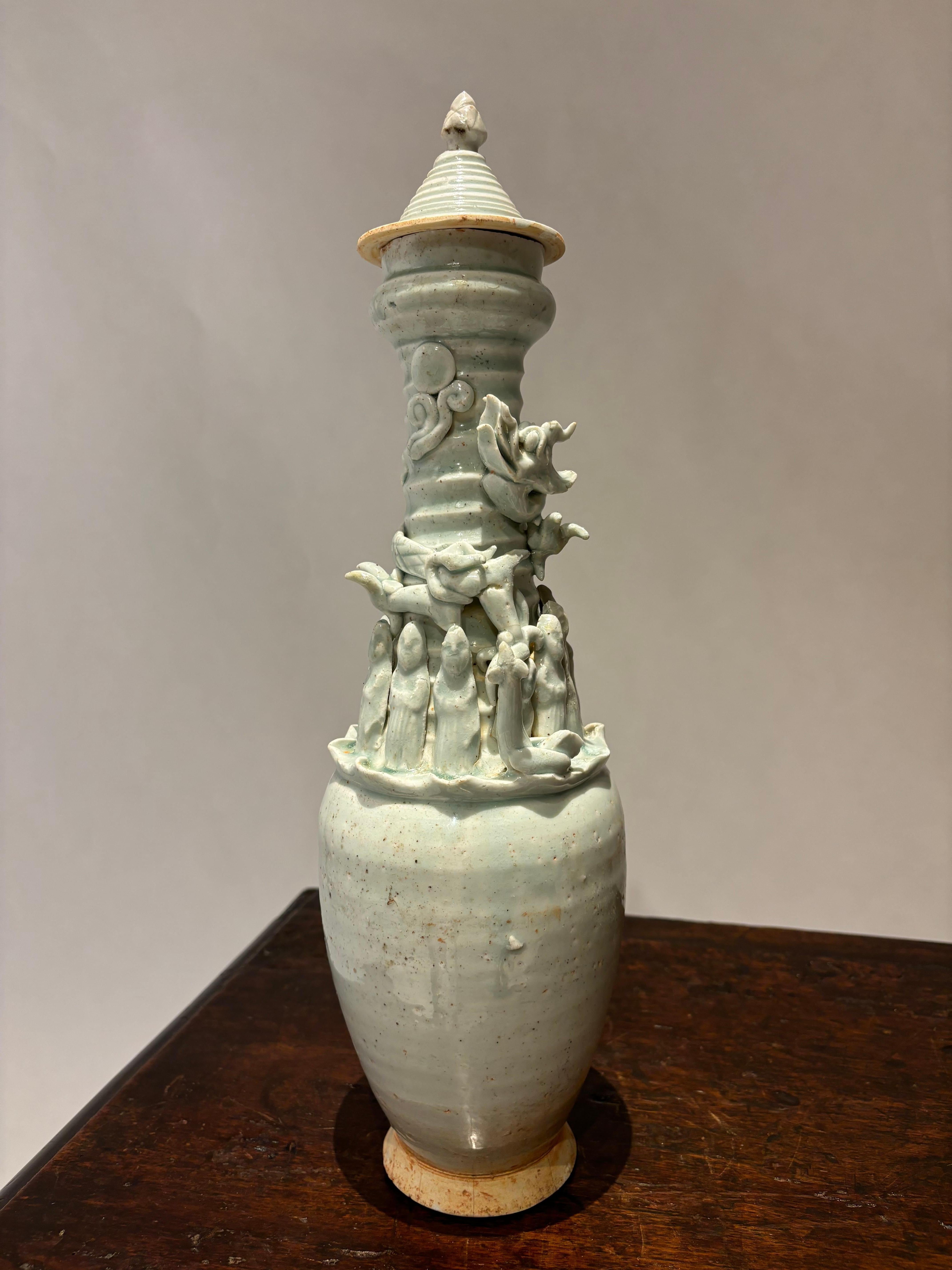 Chinese Glazed Porcelain Urns, Song Dynasty 12th Century For Sale 5