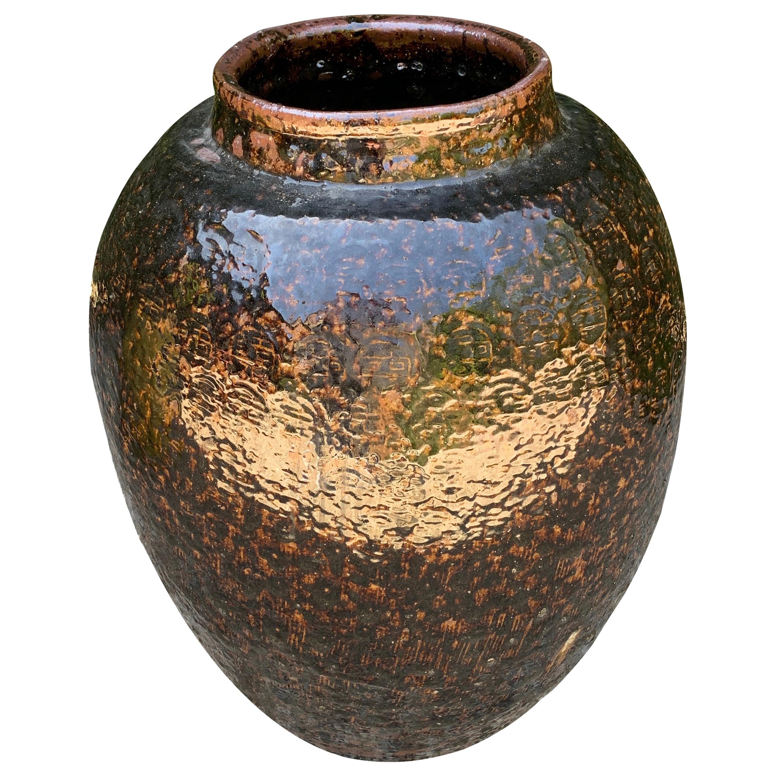 Chinese Glazed Terracotta Urn