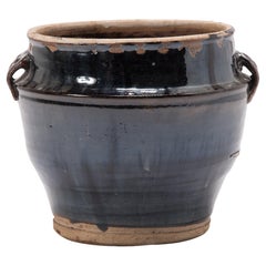 Antique Chinese Glazed Vinegar Jar, circa 1900