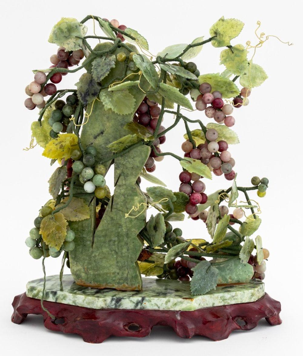 Chinese Grapevine Jade Sculpture For Sale 1