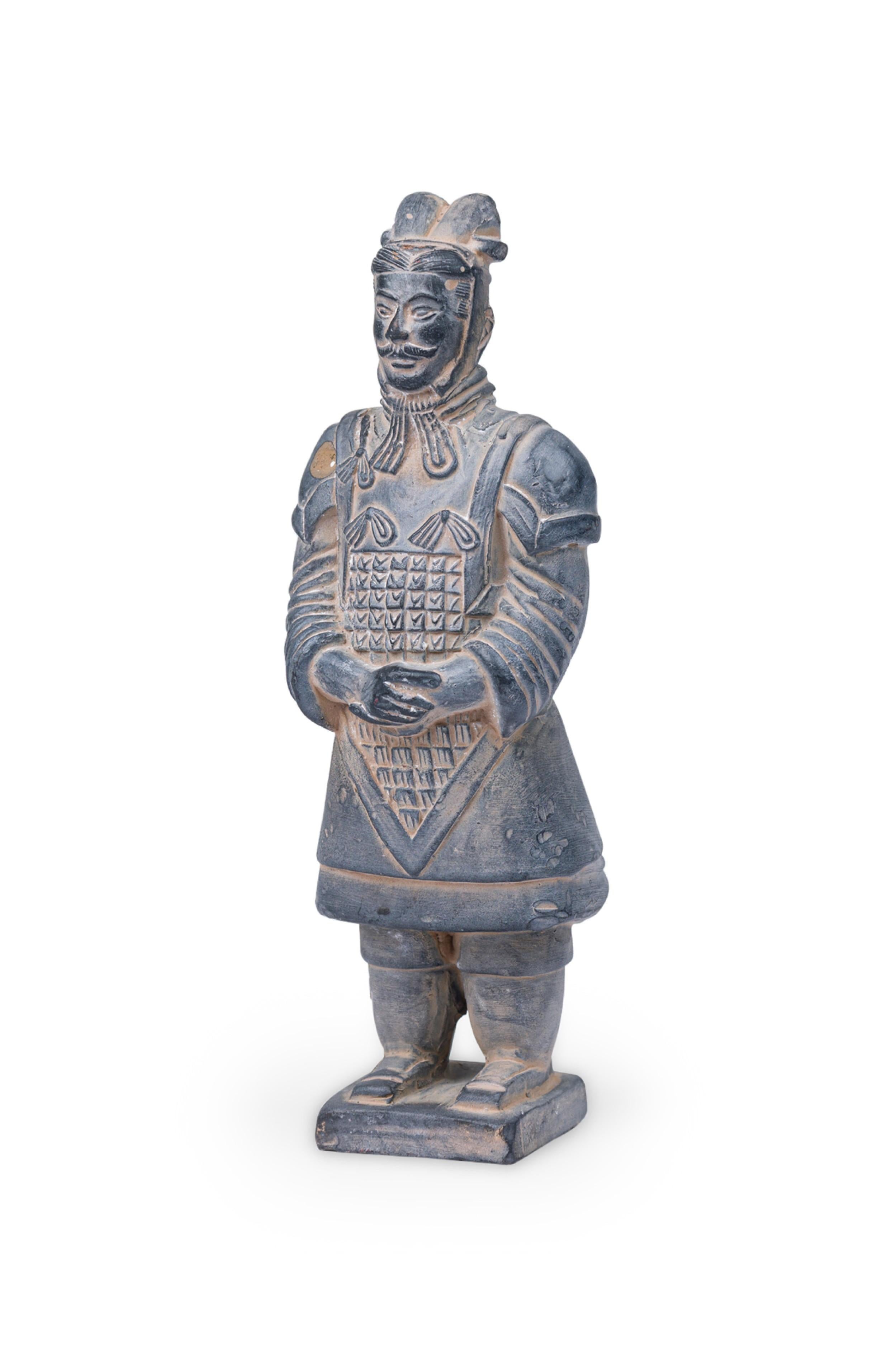 Chinese Gray Ceramic Figure Depicting a Dignitary For Sale 3