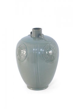 Chinese Gray Incised Meiping Porcelain Vase