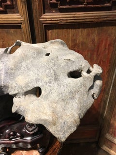 Chinese Gray Lingbi Scholar Stone, Early 20th Century