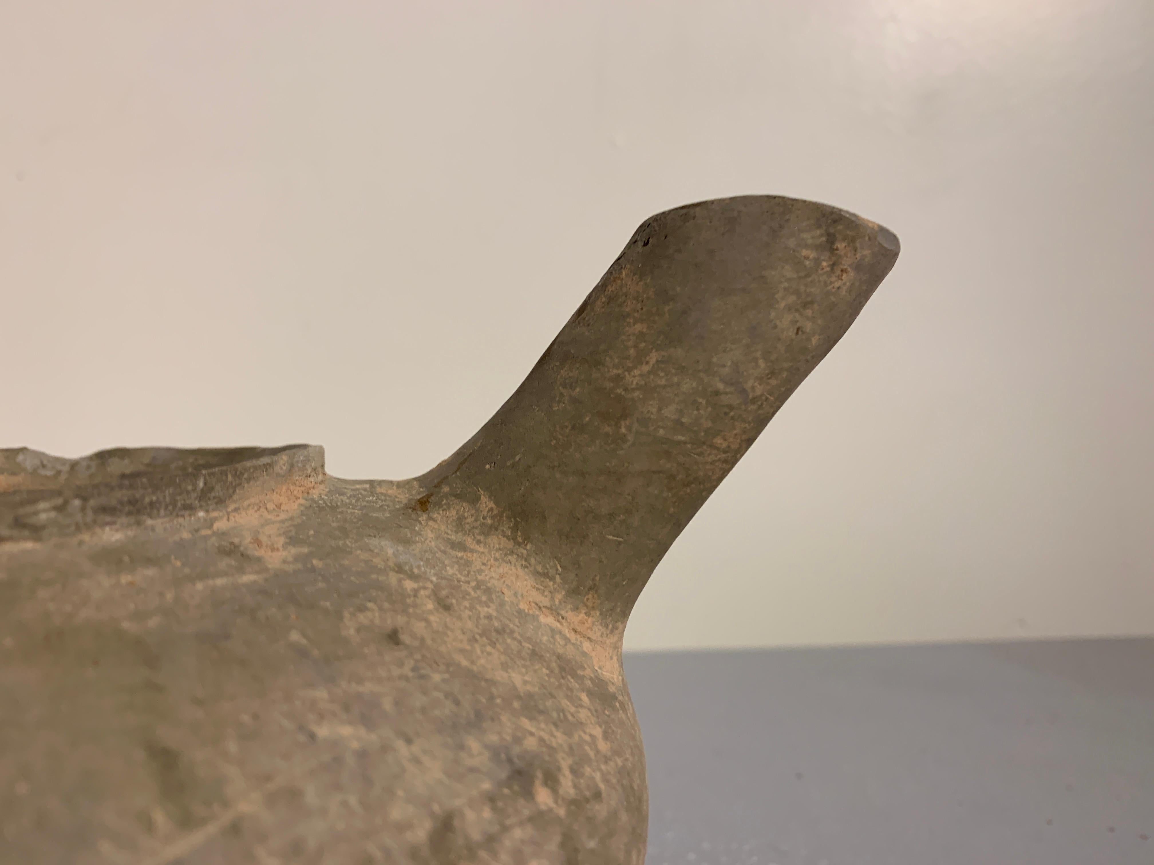 Chinese Gray Potter Tripod Pouring Vessel, He, Warring States Period, China 1