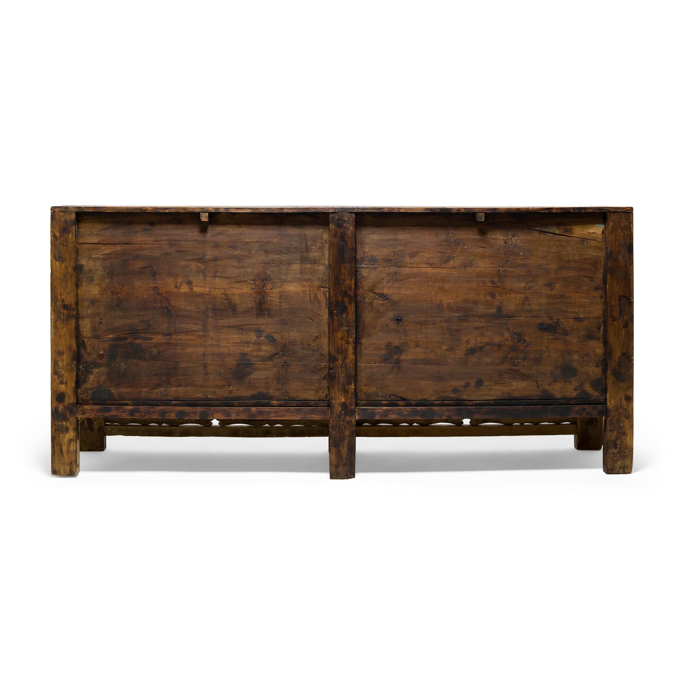 Stained Chinese Great Plains Coffer, c. 1880 For Sale