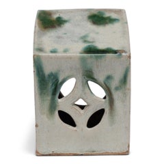 Chinese Green Drip Glaze Headrest, c. 1900