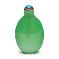 Chinese Green Glass Snuff Bottle, c. 1920
