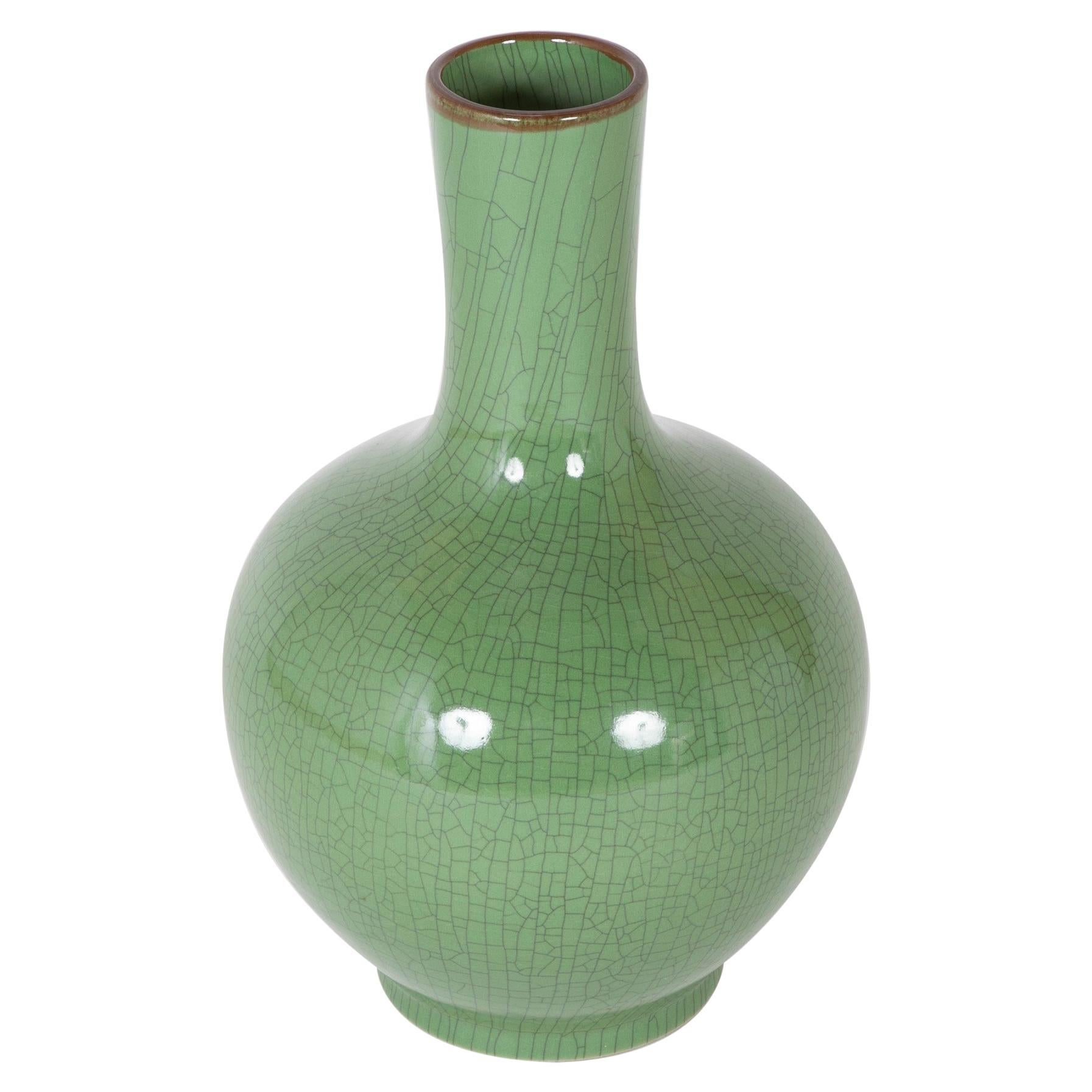 Chinese Green Glaze Large Scale Vase