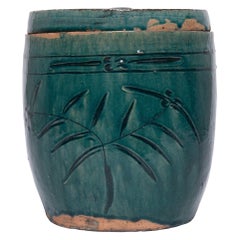 Chinese Green Glazed Apothecary Jar, c. 1900