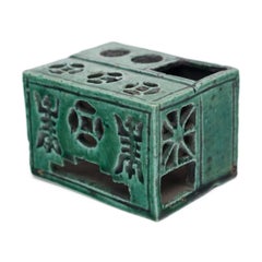 Chinese Green Glazed Brush Rest, c. 1850