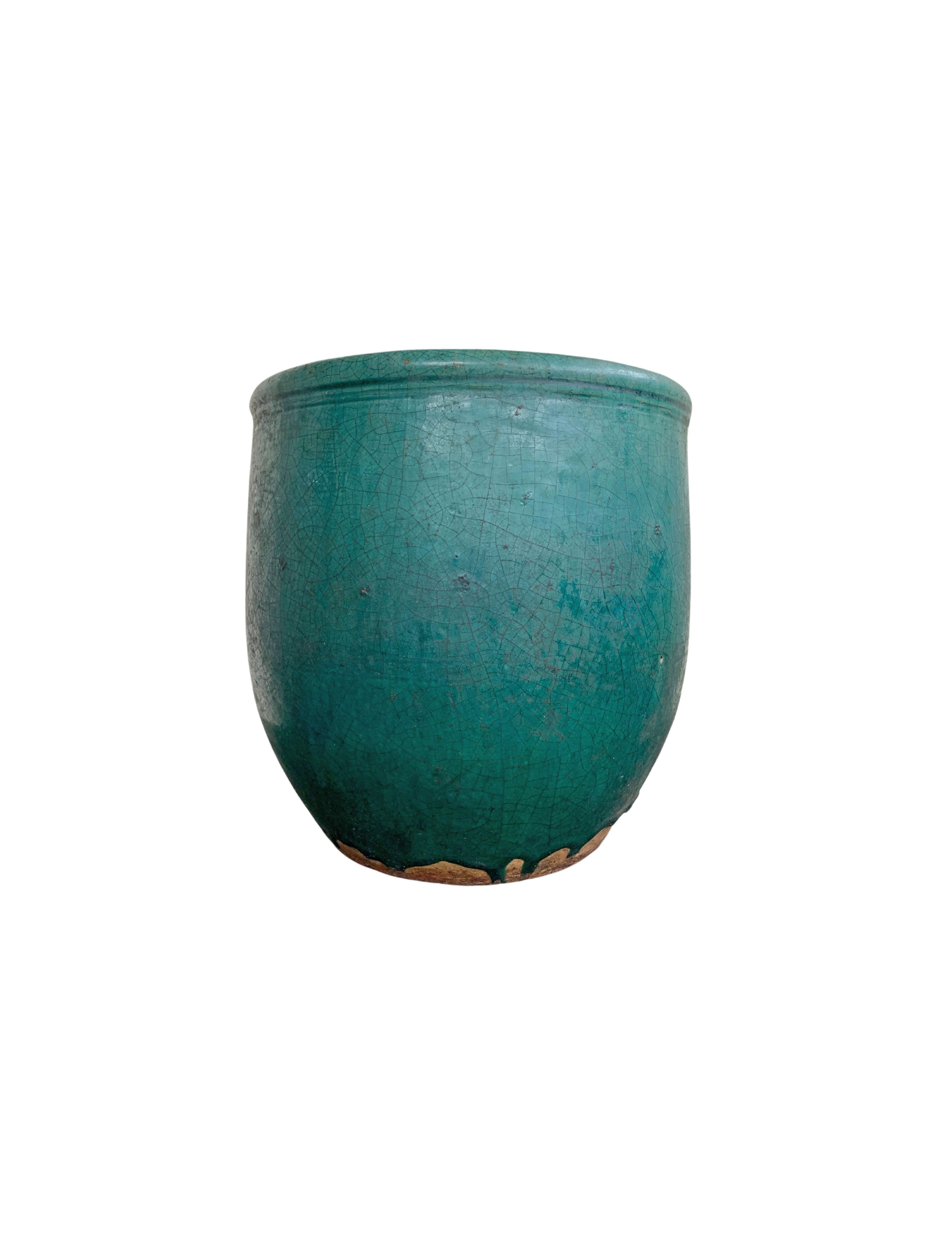 Chinese Green Glazed Jar / Planter, c. 1900 For Sale 1