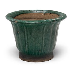 Chinese Green Glazed Lotus Pot