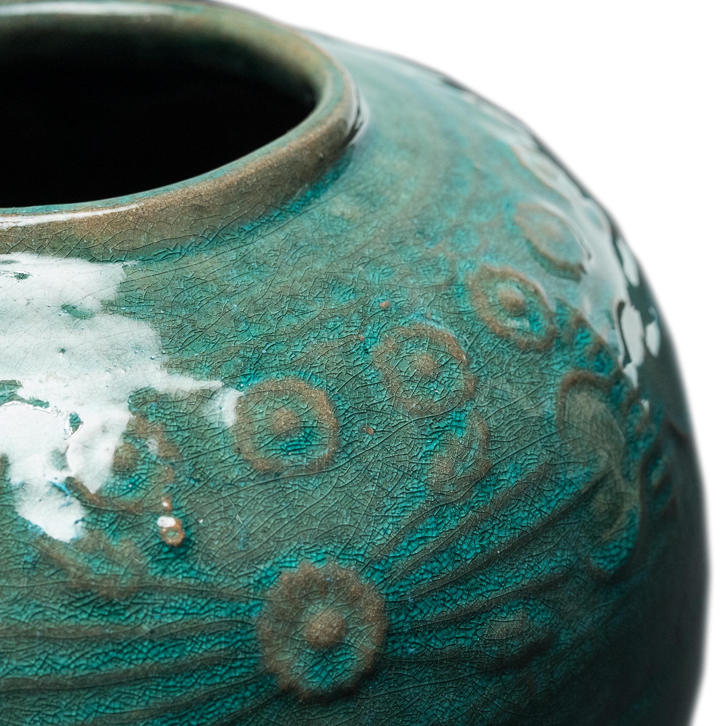 Qing Chinese Green Glazed Salt Jar, c. 1900