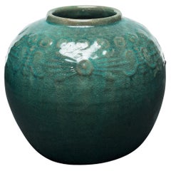 Chinese Green Glazed Salt Jar, c. 1900