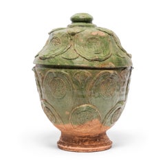 Chinese Green Glazed Temple Jar, c. 1900
