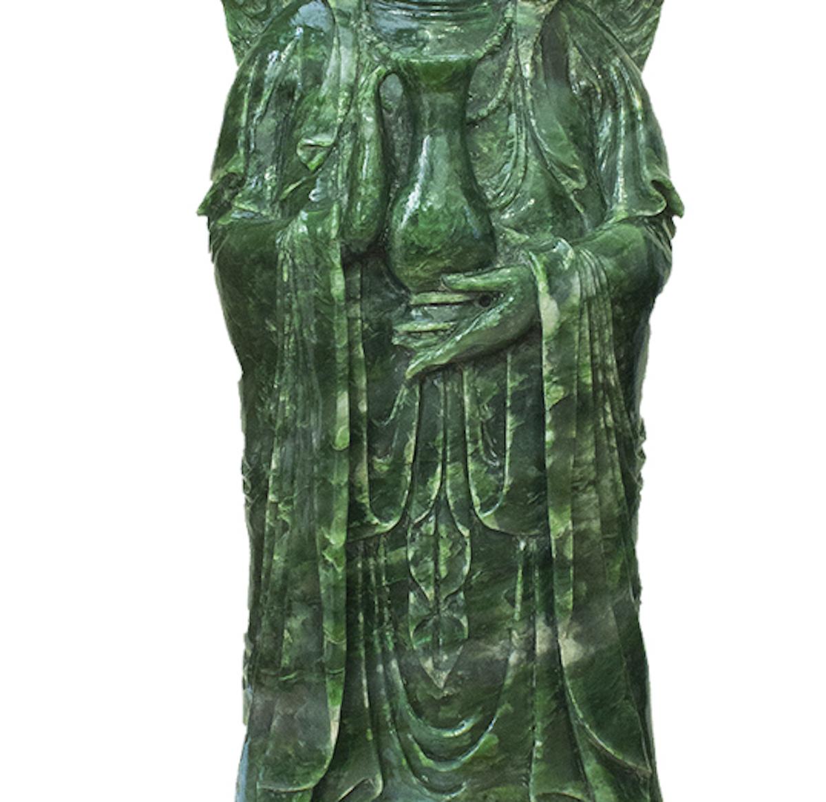 green carving stone