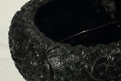 Chinese Green Hardstone Hand Carved Planter