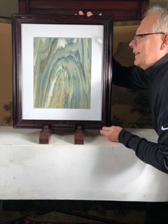 China Extraordinary Natural Stone "Painting"  Green Mountains