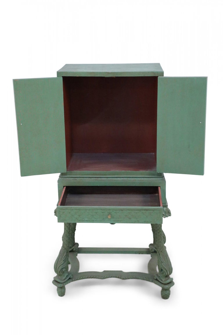 Chinese Green Painted Highboy For Sale at 1stDibs