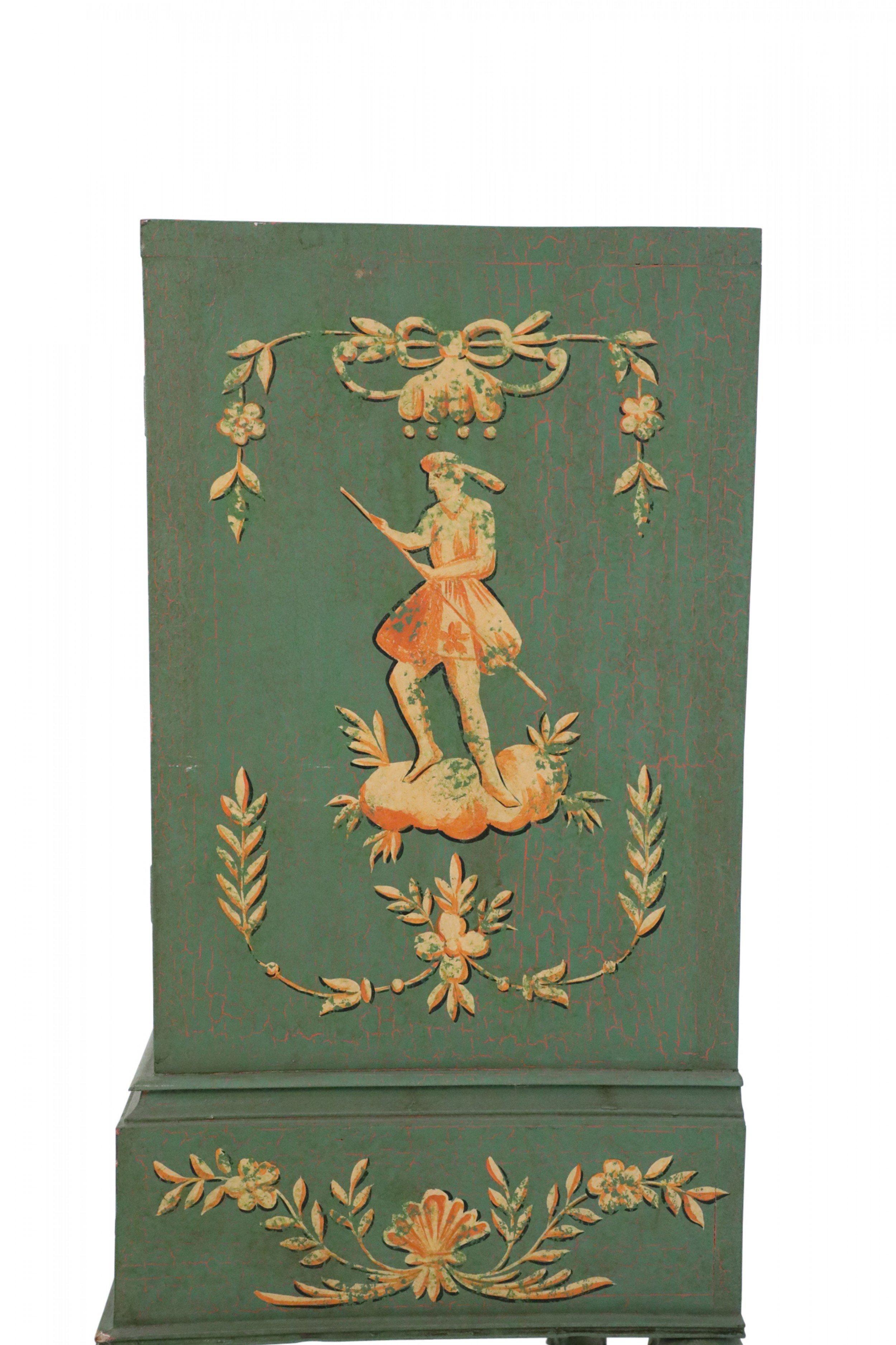 Chinese Green Painted Highboy Cabinet 6