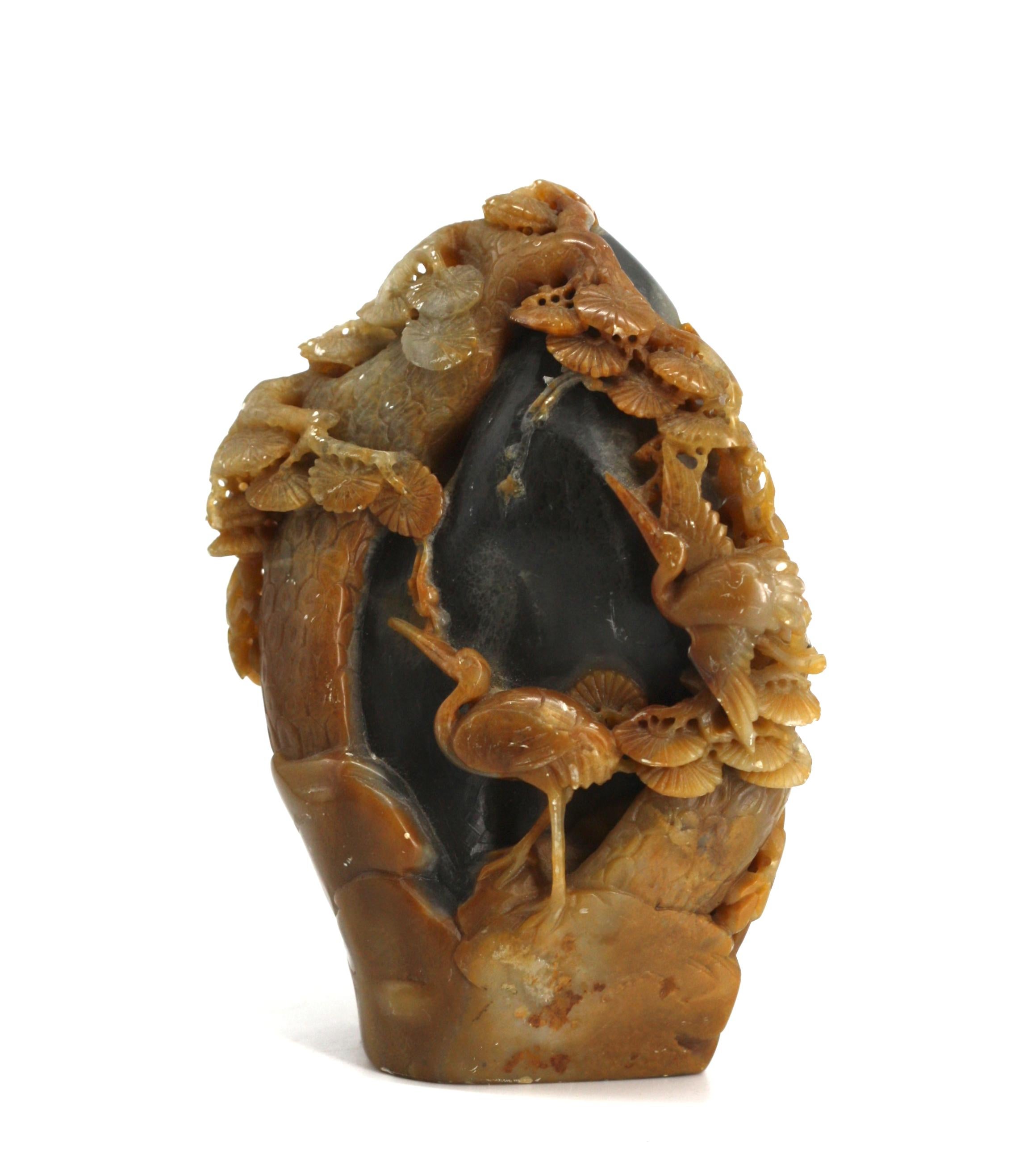 Autre Boulder chinois de savon vert-de-gris et Russet en vente