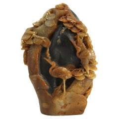 Boulder chinois de savon vert-de-gris et Russet