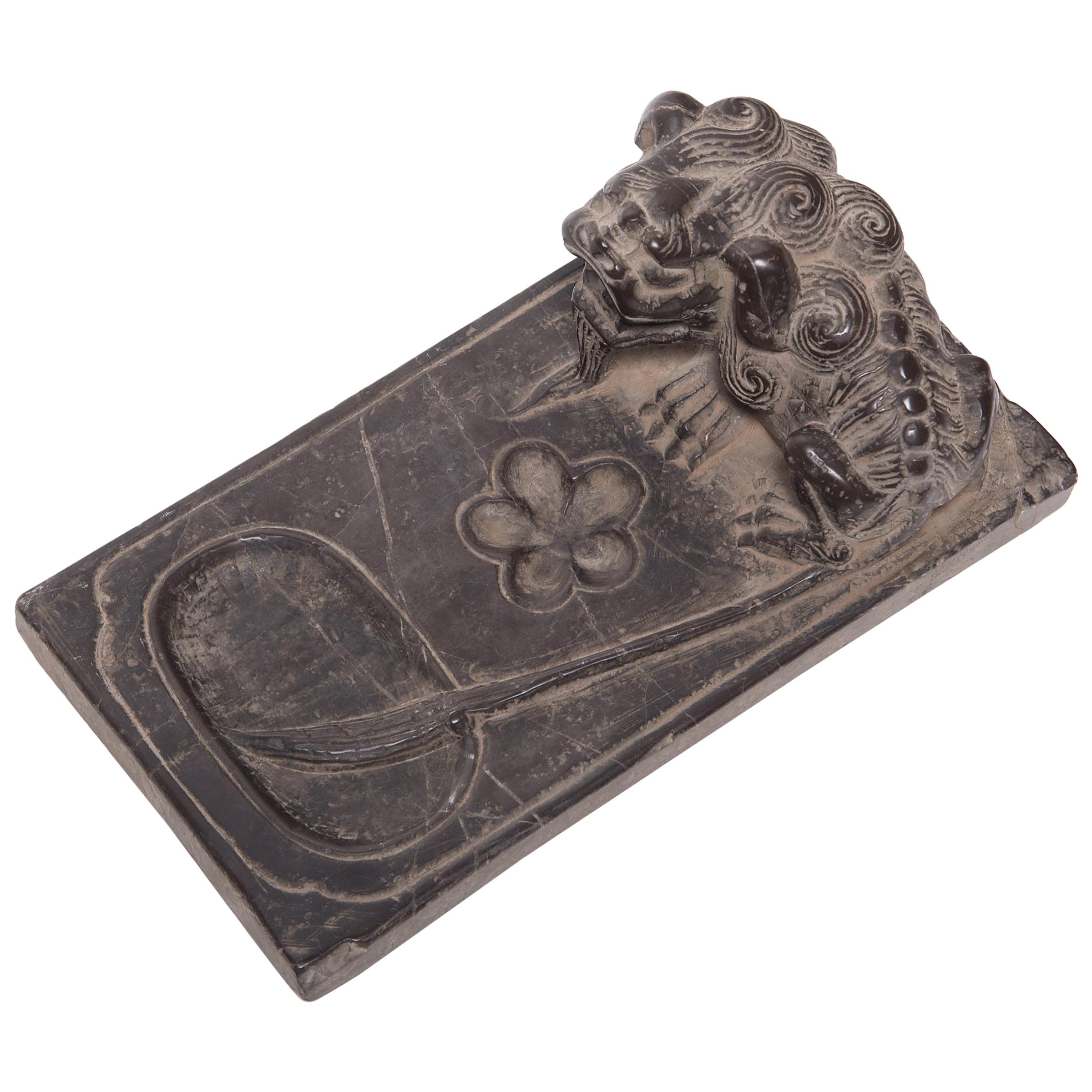 Chinese Guardian's Tail Inkstone, circa 1850