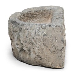 Chinese Half Moon Stone Trough, c. 1800