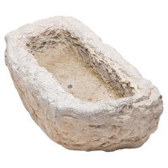 Used Chinese Half Moon Stone Trough, c. 1850