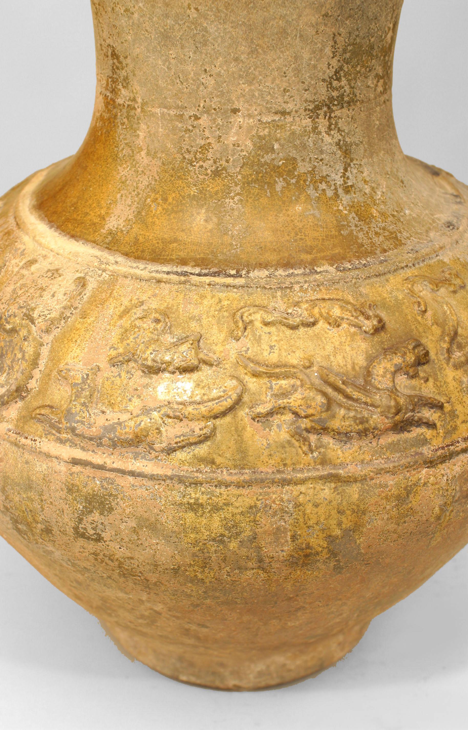 Porcellana Vaso di porcellana smaltato d'ambra cinese Han in vendita