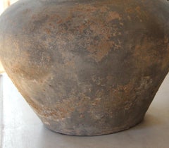 Chinese Han Dynasty Large Unglazed Belly Jar as Table Lamp