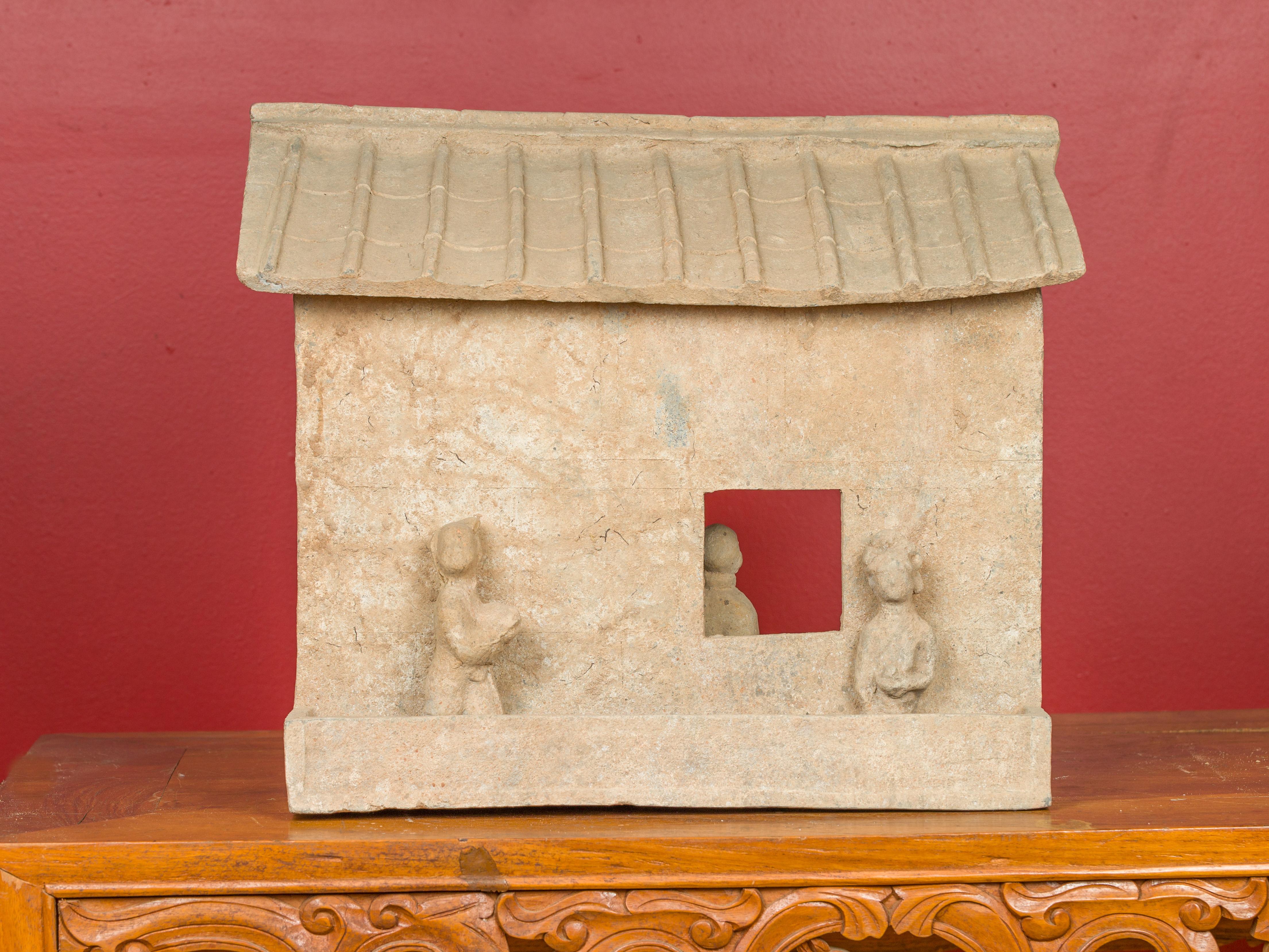 Chinese Han Dynasty Mingqi House Model with Its Inhabitants, circa 206 BC-AD 221 3